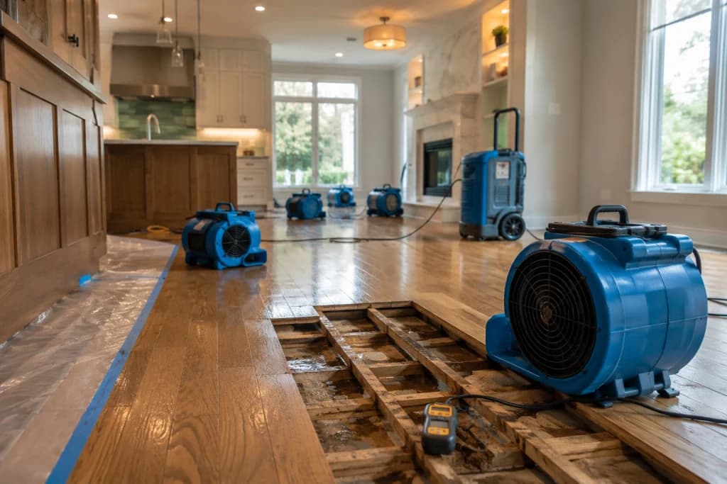 Professional water damage restoration and structural drying