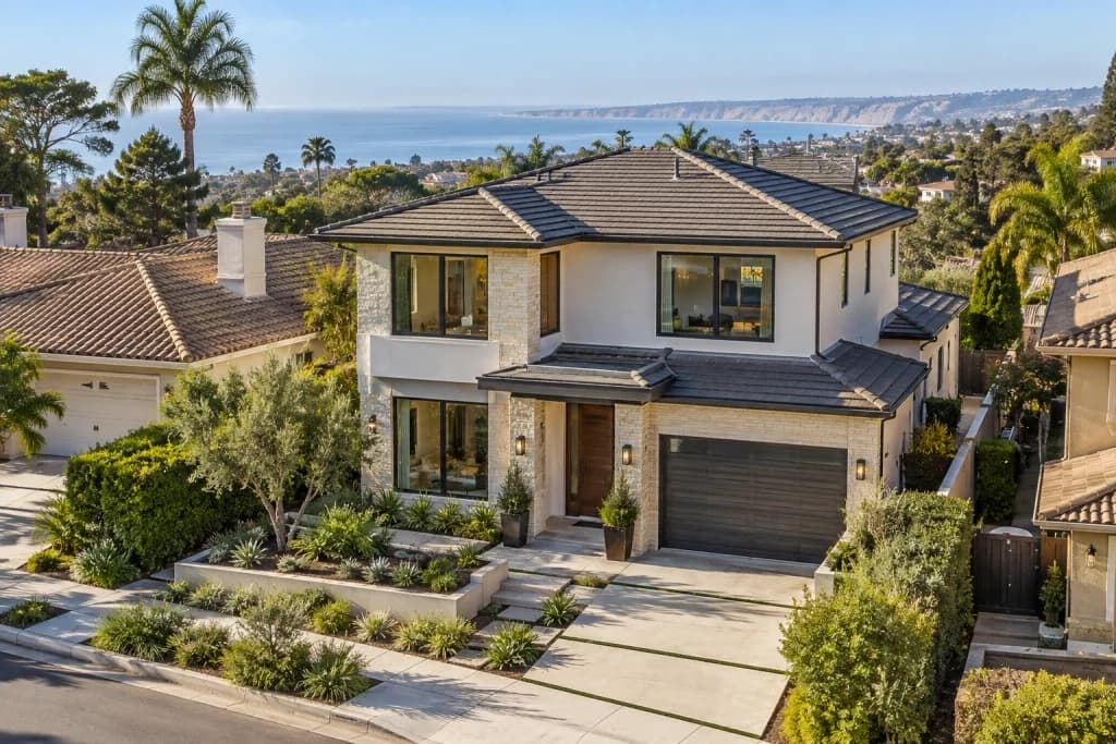 Two-story San Diego home showing upper-floor height and neighborhood design compatibility