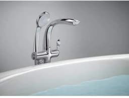 Refinia® floor-mount bath filler trim with hand shower