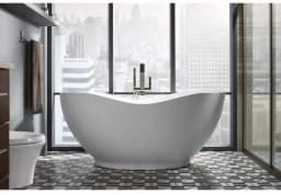 Loure® floor-mount bath filler trim with hand shower
