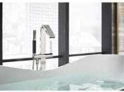 Loure® floor-mount bath filler trim with hand shower