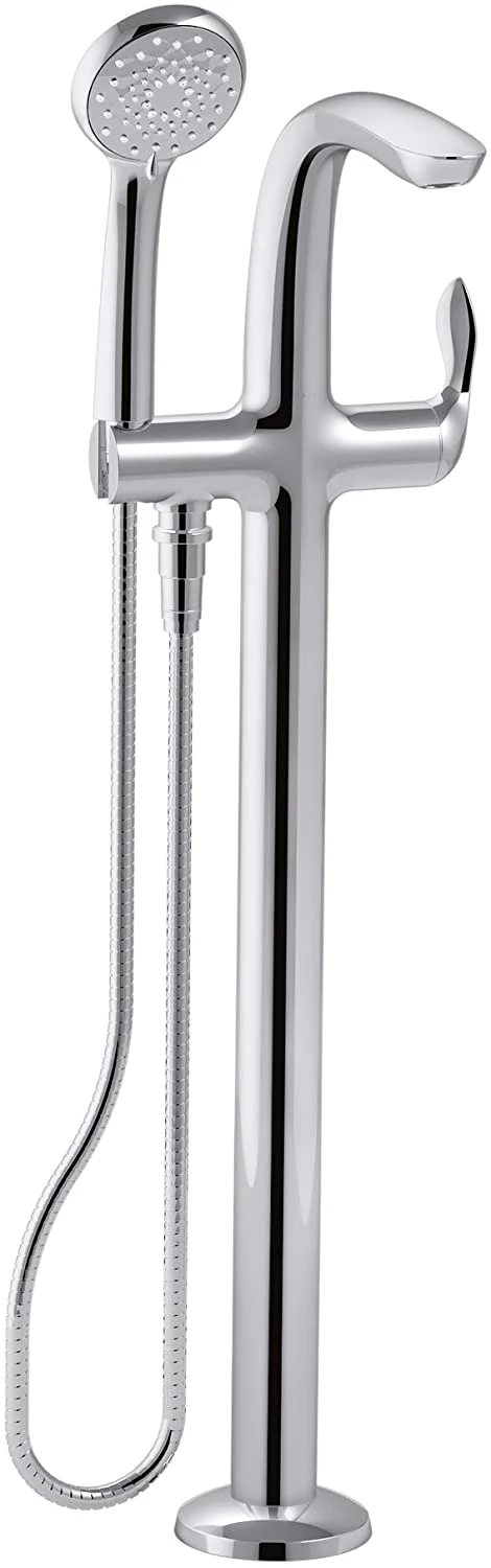 Refinia® floor-mount bath filler trim with hand shower