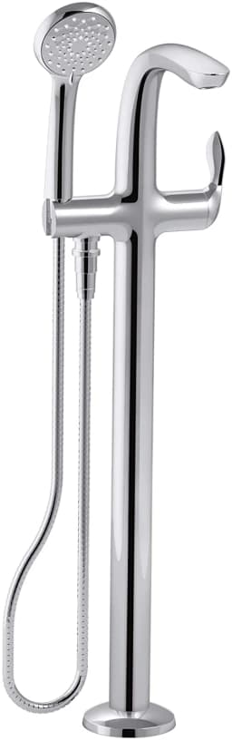 Refinia® floor-mount bath filler trim with hand shower