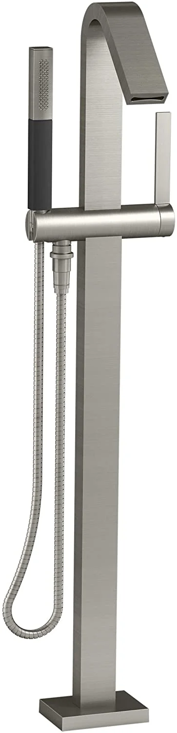 Loure® floor-mount bath filler trim with hand shower