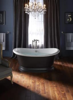 Artifacts® floor-mount bath filler trim with hand-shower