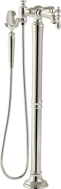 Artifacts® floor-mount bath filler trim with hand-shower