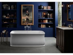 Imperator 65-3/4" X 31" Freestanding Bath With Center Toe-Tap Drain