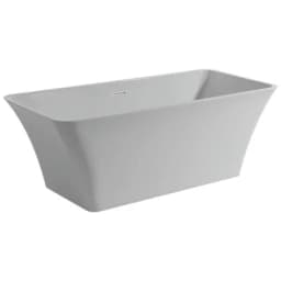 Torelle 67 In. X 30 In. Freestanding Tub With Center Drain In White