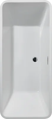 Torelle 67 In. X 30 In. Freestanding Tub With Center Drain In White