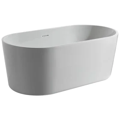 Montour 60 In. X 30 In. Freestanding Tub With Center Drain In White