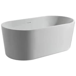 Montour 60 In. X 30 In. Freestanding Tub With Center Drain In White