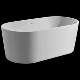 Montour 60 In. X 30 In. Freestanding Tub With Center Drain In White