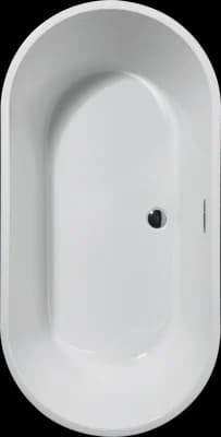 Montour 60 In. X 30 In. Freestanding Tub With Center Drain In White