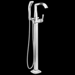 Stryke® Single Handle Floor Mount Tub Filler Trim In Chrome