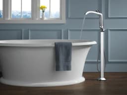 Stryke® Single Handle Floor Mount Tub Filler Trim In Chrome