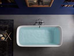 Imperator 65-3/4" X 31" Freestanding Bath With Center Toe-Tap Drain
