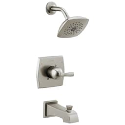 Delta Flynn Matte Black 1-Handle Bathtub and Shower Faucet