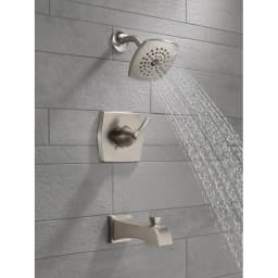 Delta Flynn Matte Black 1-Handle Bathtub and Shower Faucet