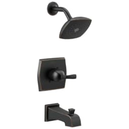 Delta Flynn Matte Black 1-Handle Bathtub and Shower Faucet