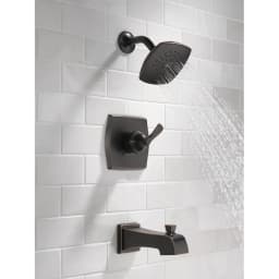 Delta Flynn Matte Black 1-Handle Bathtub and Shower Faucet