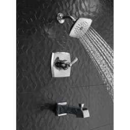 Delta Flynn Matte Black 1-Handle Bathtub and Shower Faucet