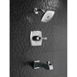 Delta Flynn Matte Black 1-Handle Bathtub and Shower Faucet