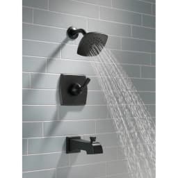 Delta Flynn Matte Black 1-Handle Bathtub and Shower Faucet