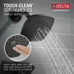 Delta Flynn Matte Black 1-Handle Bathtub and Shower Faucet