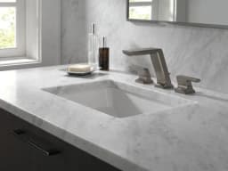 Pivotal® Two Handle Widespread Bathroom Faucet In Black Stainless