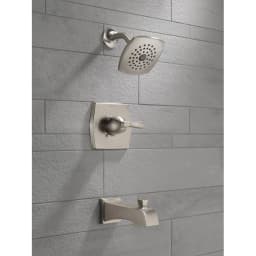 Delta Flynn Matte Black 1-Handle Bathtub and Shower Faucet