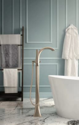 Voss One-Handle Tub Filler Including Handheld Shower