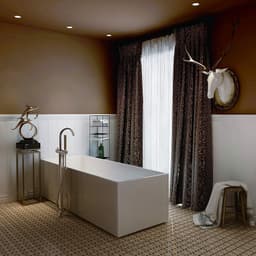 Vanity Art 59 x 30 Inches Freestanding Acrylic Bathtub Modern Stand Alone Soaking Tub