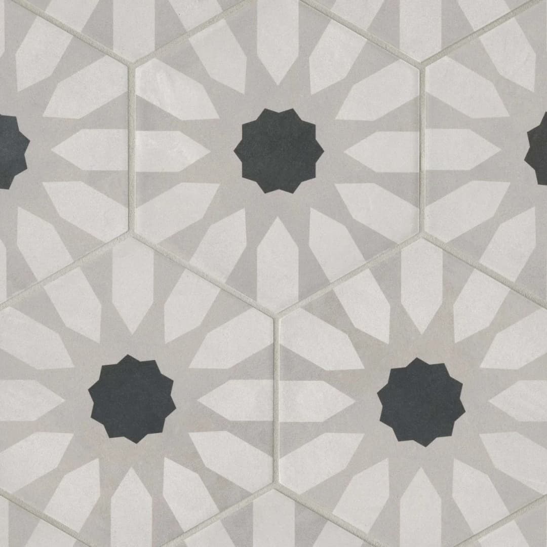 Allora 8.5" x 10" Matte Hexagon Deco Porcelain Tile