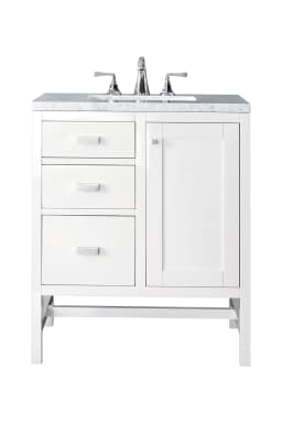 Addison 30" Single Vanity Cabinet w/ 3 CM Arctic Fall Solid Surface Countertop