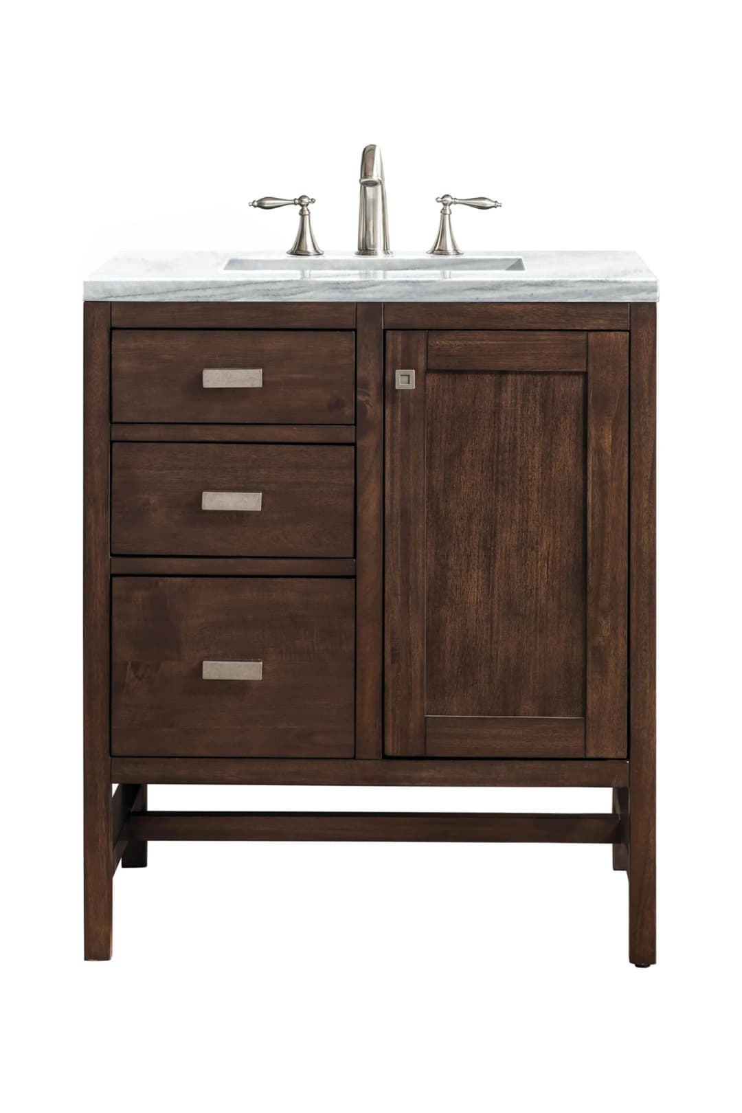 Addison 30" Single Vanity Cabinet w/ 3 CM Arctic Fall Solid Surface Countertop
