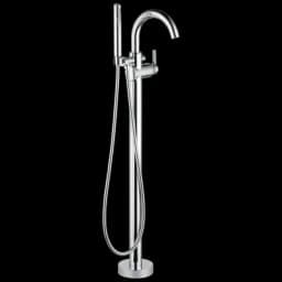 Delta® Single Handle Floor Mount Tub Filler Trim With Hand Shower