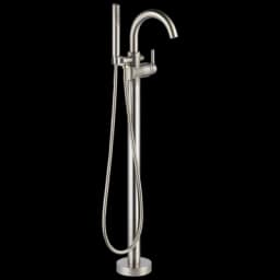 Delta® Single Handle Floor Mount Tub Filler Trim With Hand Shower