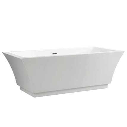 Vanity Art Acrylic Bathtub Modern Stand Alone Soaking Tub in White