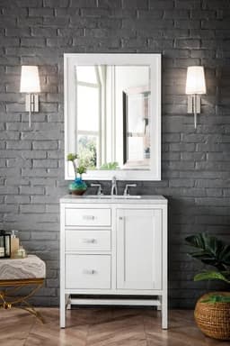 Addison 30" Single Vanity Cabinet w/ 3 CM Arctic Fall Solid Surface Countertop