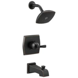 Delta Flynn Matte Black 1-Handle Bathtub and Shower Faucet
