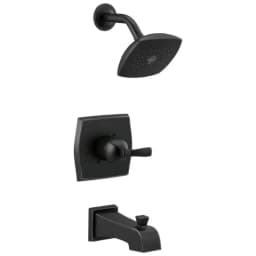 Delta Flynn Matte Black 1-Handle Bathtub and Shower Faucet