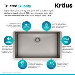 Kraus Standart Pro 32" Undermount 16 Gauge Stainless Steel Single Bowl Kitchen Sink