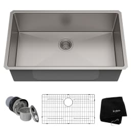 Kraus Standart Pro 32" Undermount 16 Gauge Stainless Steel Single Bowl Kitchen Sink