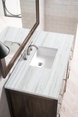 Addison 48" Single Vanity Cabinet, w/ 3 CM Arctic Fall Solid Surface Countertop