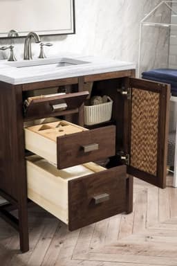 Addison 30" Single Vanity Cabinet w/ 3 CM Arctic Fall Solid Surface Countertop