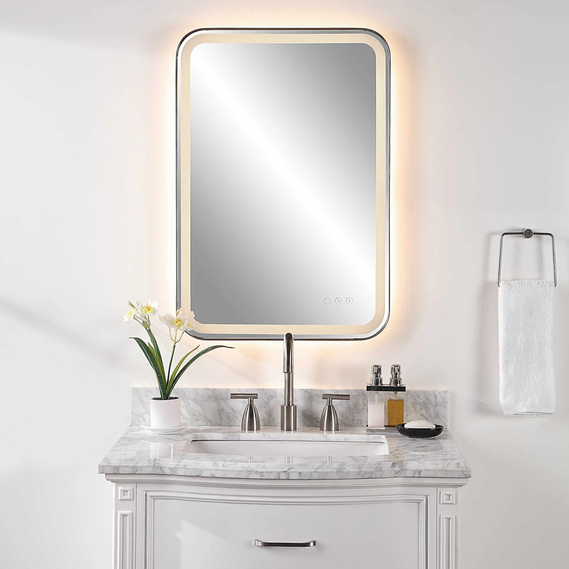 Crofton Lighted Vanity Mirror - Black