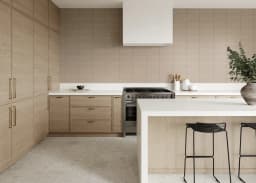 Sahara 1" x 12" Matte Porcelain Mosaic Tile in Taupe