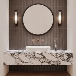 Sahara 1" x 12" Rectangle Matte Porcelain Mosaic Tile in Dark