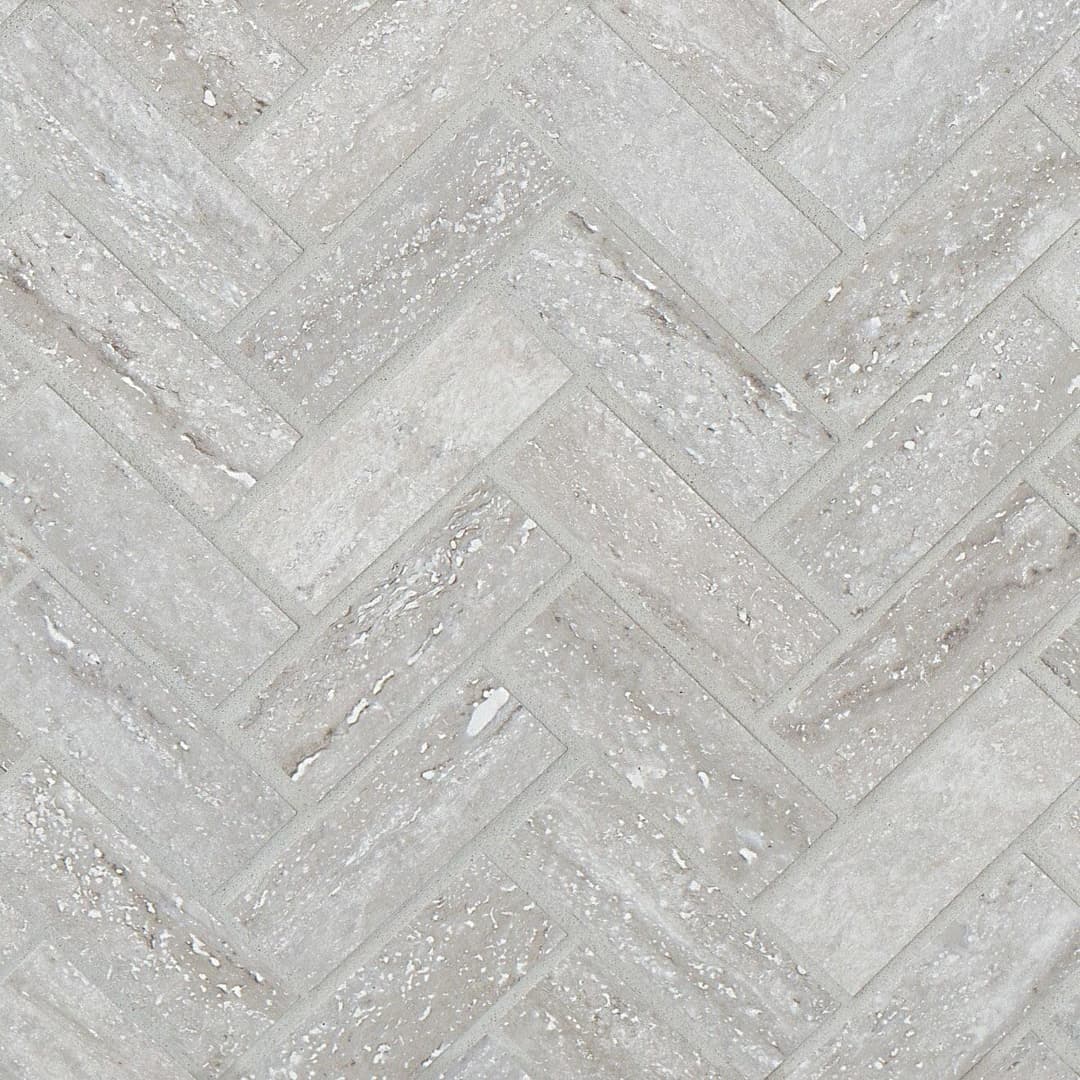 Toscano 1" x 4" Floor & Wall Mosaic in Grigio