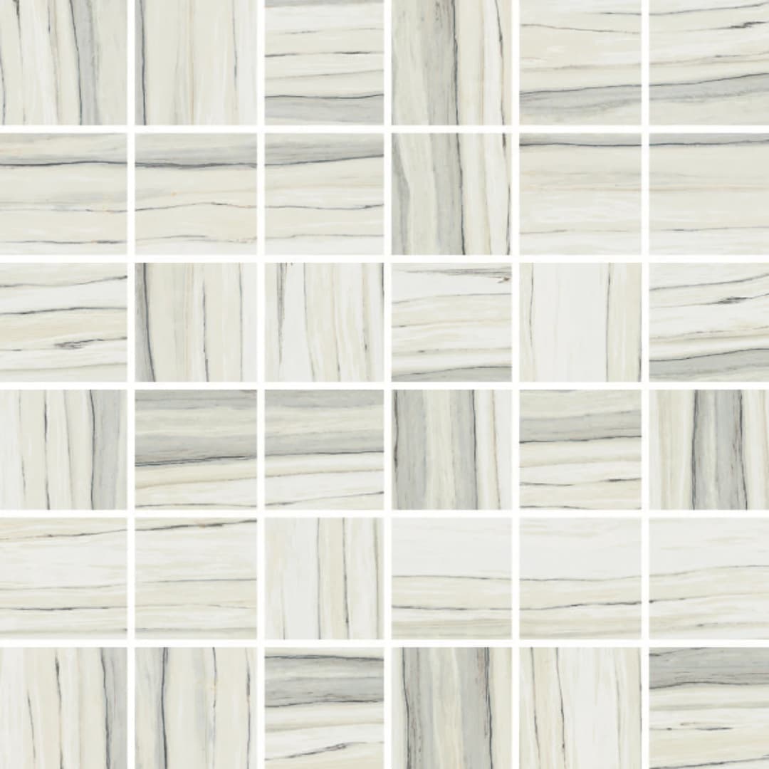 Zebrino 2" x 2" Floor & Wall Mosaic in Calacatta